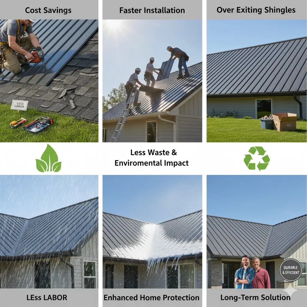 Advantages of installing a metal over shingles roof