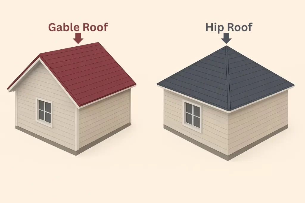 Difference Between a Hip Roof and a Gable Roof