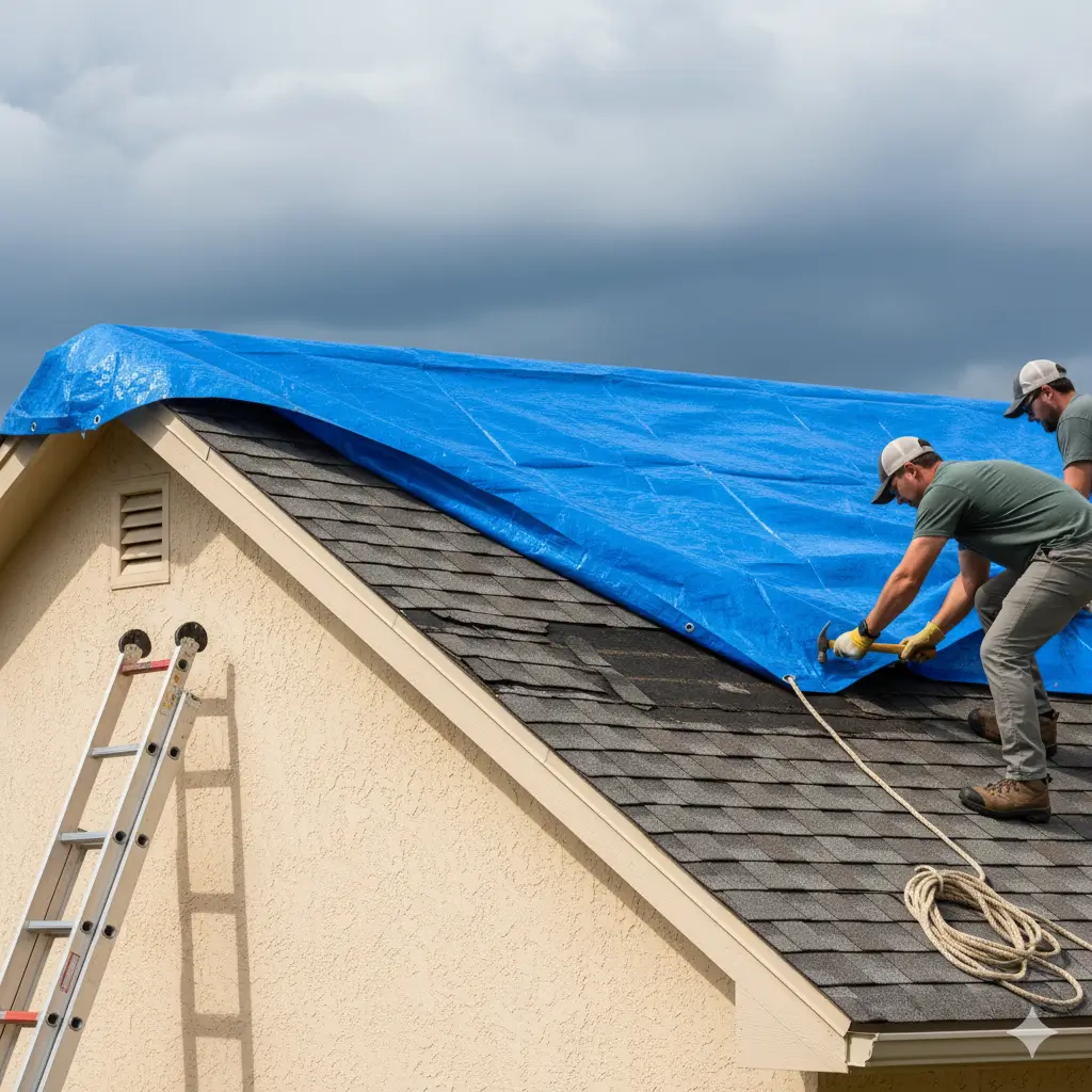 How to Tarp a Roof