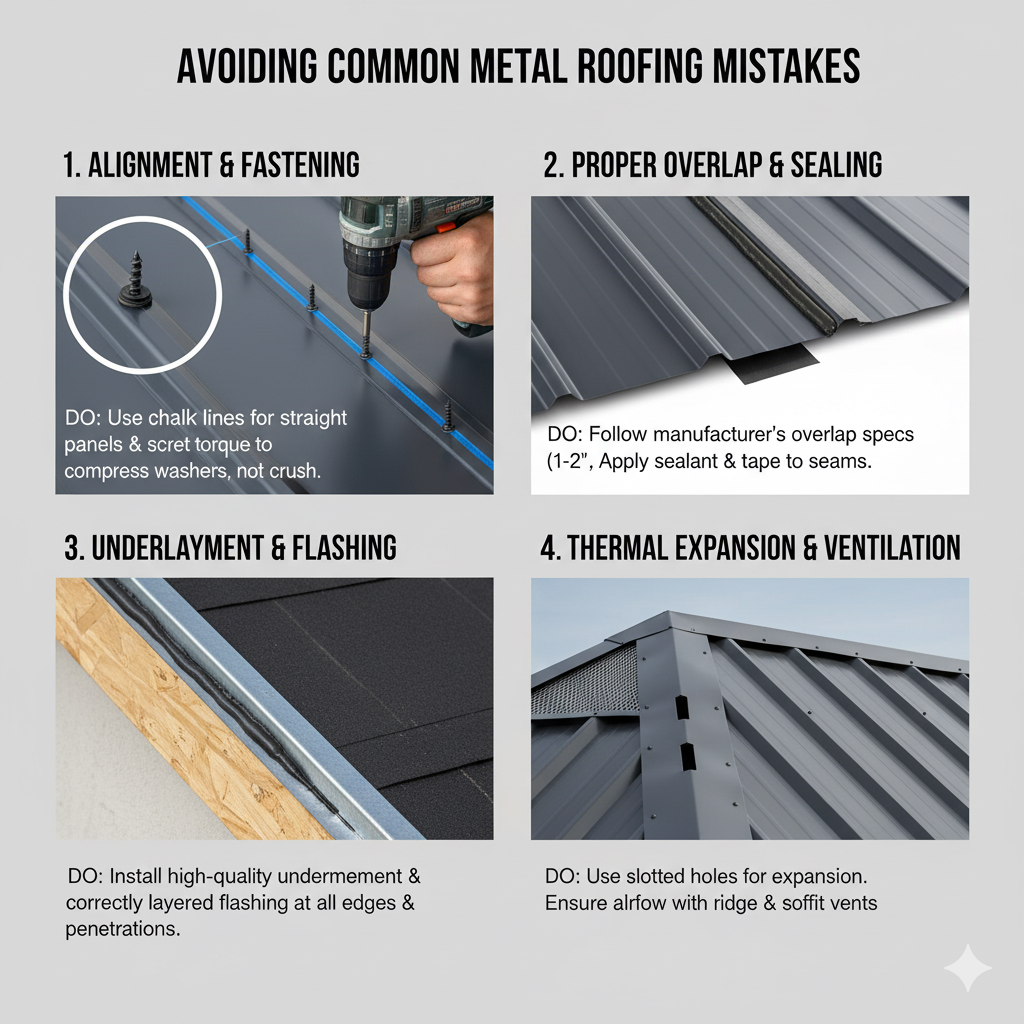 Metal Roofing Mistakes to Avoid