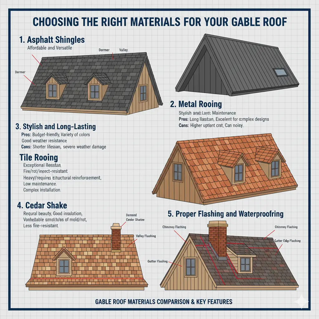 Meterial for Gable roof