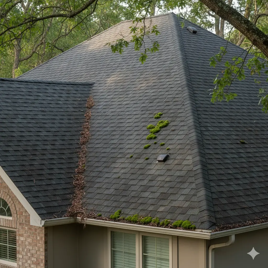 Signs of Moss Growth on Roofs