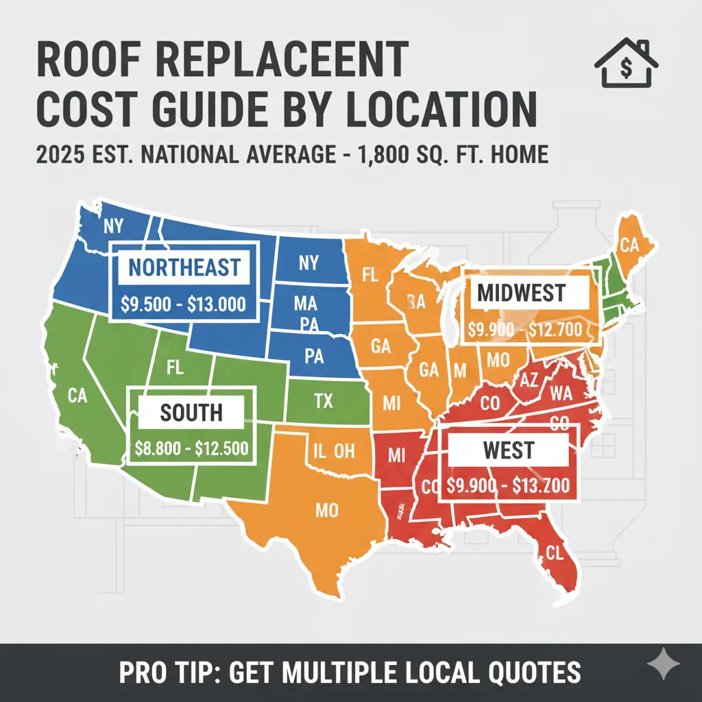 roof replacement cost guide by location